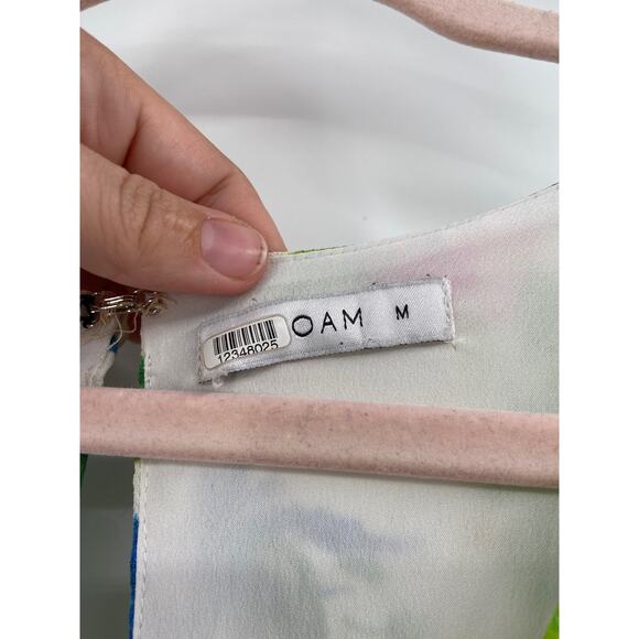 ROAM Positano White Floral Print Cap Sleeve V-Neck Mini Dress Size M - Picture 5 of 5